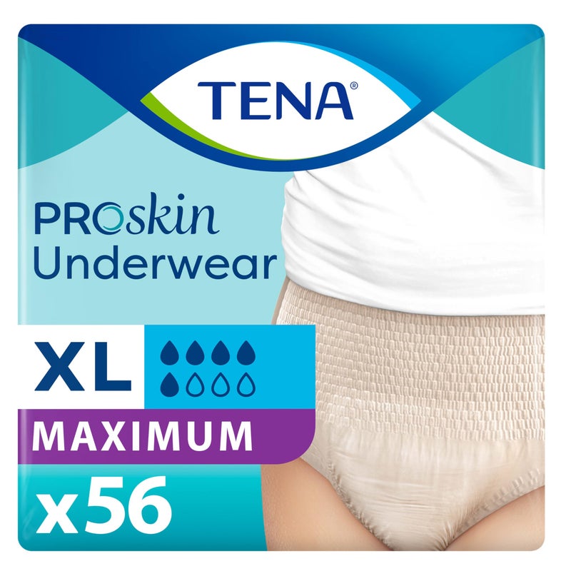 TENA ProSkin XL NudeColored Adult Female Moderate Absorbency Protective Disposable Underwear 56 Count